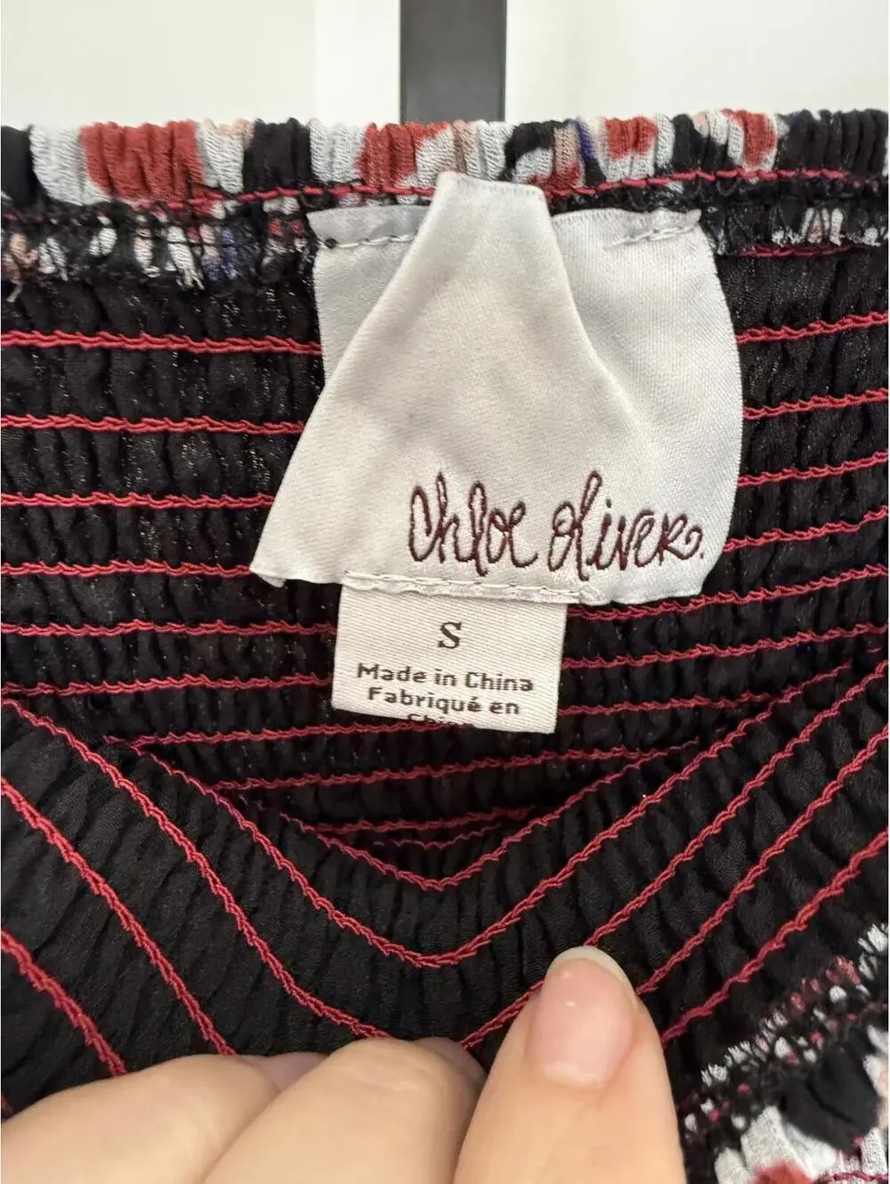 Chloe Olive Small Black and Red Animal Print Ruffle Mini Skirt